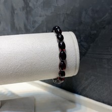 Amber By Mazukna Baltık Damla Kehribar Yetişkin Serbest Kesim Konyak Renk Takı, Esnek Misina Bileklik