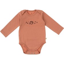 Little Gusto Uzun Kollu Ayarlanabilir Çıtçıtlı Zıbın Pembe Organik Pamuk Planet Gusto