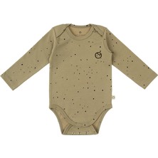 Little Gusto Uzun Kollu Ayarlanabilir Çıtçıtlı Zıbın Cosmos Haki Organik Pamuk