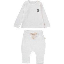 Little Gusto Kaşkorse Takım Bebek Beyaz Organik Pamuk