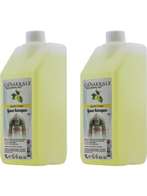 2 Adet Limon Kolonyası 80° - Litrelik -(BİDON) Korumalı Kapak - Yeni Model