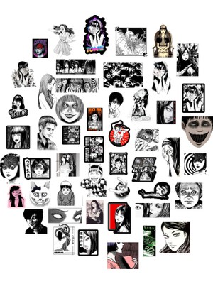 Sakura 50 Adet Junji Ito Series Sticker Set