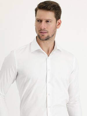 Kiğılı Uzun Kol Slim Fit Non Iron Klasik Pamuklu Gömlek