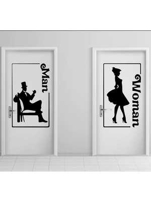 Ne Verelim Size Man-Women Tuvalet-Wc Kapı Sticker
