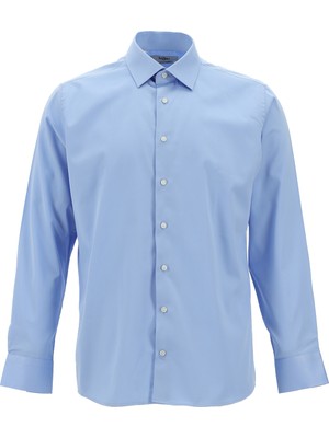 Kiğılı Uzun Kol Slim Fit Klasik Pamuk Gömlek