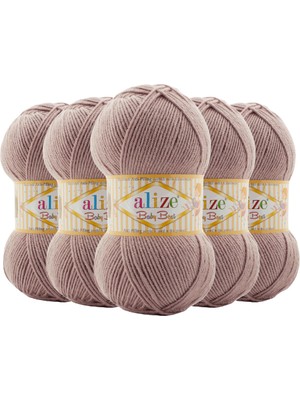 Alize Baby Best Anti Pilling Bebe El Örgü Ipi (5ADET) - 142 Kahve