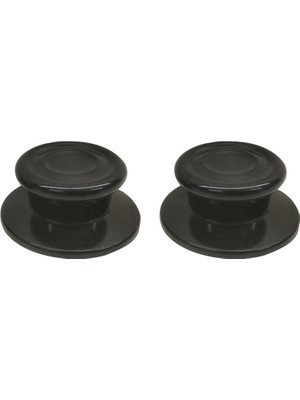 Sultanoğlu Nalburkent Tencere Cam Ve Metal Kapak Kulpu Lüks Siyah 2 Li