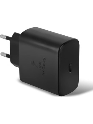 Samsung Galaxy S23 Ultra 5g Uyumlu 45W Süper Hızlı Type-C Şarj Cihazı Adaptör Siyah - EP-TA845