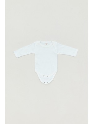 Fullamoda Çocuk Zıbın Ekru Renk Bisiklet Yaka Kız Çocuk ve Erkek Çocuklar İçin 6 - 9 Ay