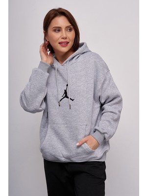 Giysa Kadın Jordan Nakışlı Kapüşonlu Sweatshirt