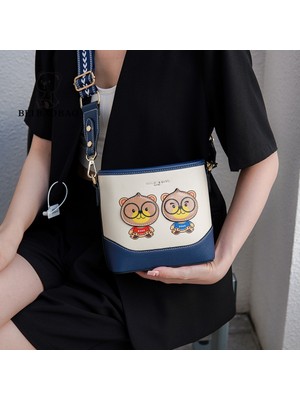 Platinum Kadın Çantası Ayı Çantası Moda Omuz Crossbody Çanta Kova Çantası (Yurt Dışından)