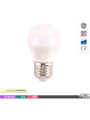 Ack 9W LED Top Ampul 4000K Günışığı 220V 5W  E27