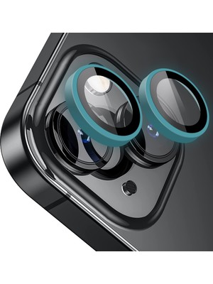 Buff iPhone 14 / 14 Plus Neon Metal Lens Koruyucu Sky Blue