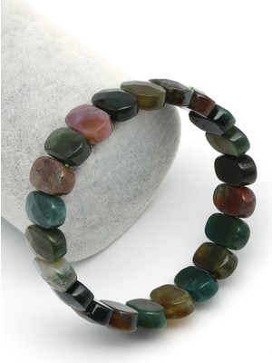 Alibaba Doğaltaş Hint Akik Doğal Taş Bileklik 9 x 14 mm Bileklik