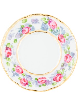 Saray Ottoman Ebruli Çay Tabak