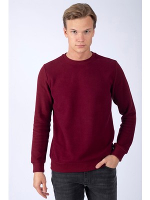 Lee Cooper Newdıagonal Erkek Sweatshırt Bordo