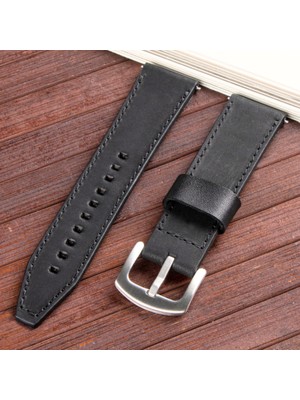 Vagave Fossil 20MM 22MM 24MM Deri Kordon FS4656 CH2586 CH2782 FS5132 FS5251 FJR1487 BG1175  Uyumlu Hakiki Deri Kayış Siyah