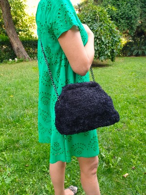 Craftatelier El Örgüsü Siyah Clutch