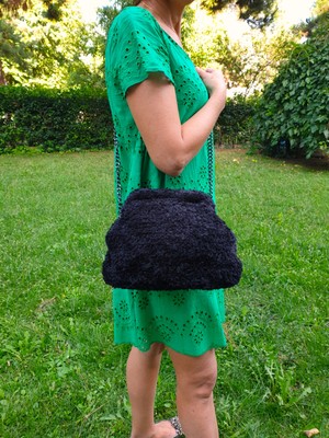 Craftatelier El Örgüsü Siyah Clutch