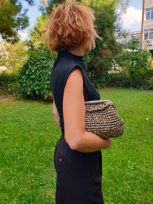 Craftatelier El Örgüsü Deri Görünümlü Clutch