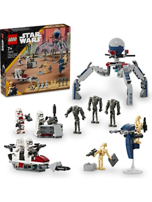 LEGO® Star Wars™ Klon Trooper ve Savaş Droidi Savaş Paketi Seti 75372- 7 Yaş ve Üzeri Star Wars Sevenler için Yaratıcı Oyuncak Yapım Seti (215 Parça)