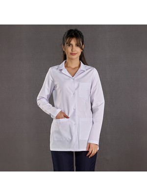 Çizgi Medikal Kadın Klasik Yaka Laboratuvar Önlüğü Hemşire Eczacı Öğretmen Doktor Alpaka Kumaş