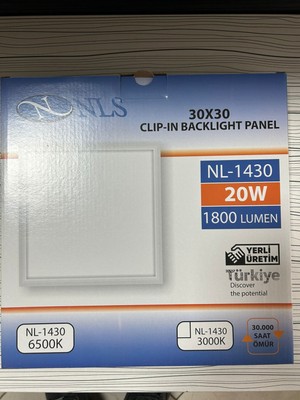 Nls 30X30 Clipin Tavan Armatür Beyaz Nls NL-1430 20W