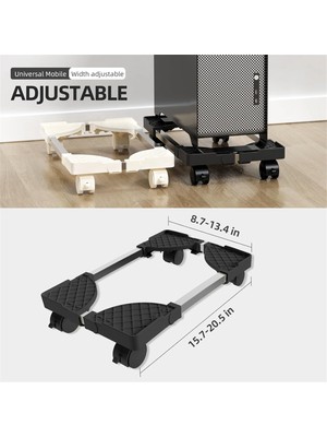 Humble Tower Standı, Ayarlanabilir Mobil Cpu Standı, Cpu Tutucu Pc Tower Standı, Tekerlekli Tekerlekler, Pc Zemin Yükseltici Standı Beyaz (Yurt Dışından)