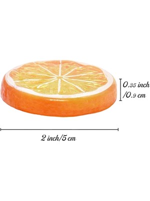 Humble 30 Adet Sahte Limon Dilim Yapay Meyve Ev Partisi Dekorasyon Için Son Derece Simülasyon Gerçekçi Model Turuncu (Yurt Dışından)