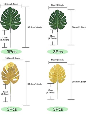 Humble 216 Adet Yapay Palmiye Tropikal Yapraklar Orman Yaprakları Süslemeleri Plaj Bebek Duş Düğün Doğum Günü Süslemeleri (Yurt Dışından)