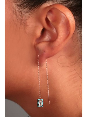 Sunshine 925 Ayar Gümüş Zirkon Taşlı Sallantılı Küpe