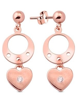 Sunshine Kalp Motifli Gümüş Küpe