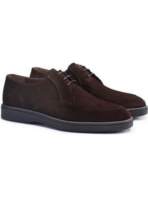 Nevzat Onay Süet Kahve Casual Bağcıklı Erkek Ayakkabı