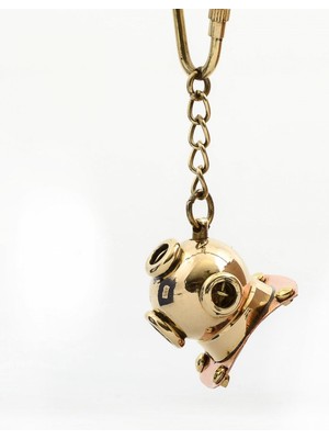 Bazoni Pirinç Dalgıç Başlığı Anahtarlık 2099C