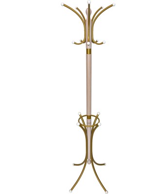 Tolunay Portmanto Ayaklı Askılık Bambu Model Gold Akçaağaç