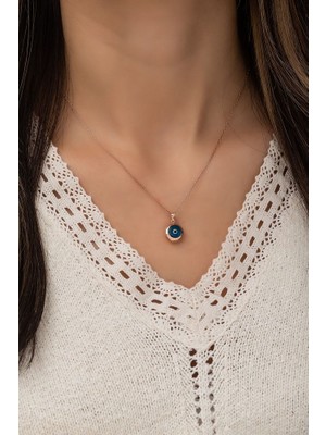 Sunshine 925 Ayar Gümüş Nazar Boncuklu Kolye