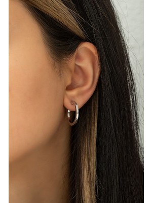 Sunshine 925 Ayar Gümüş Trend Küpe 2 cm