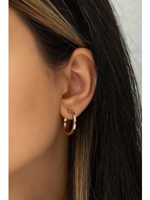 Sunshine 925 Ayar Gümüş Trend Küpe 2 cm