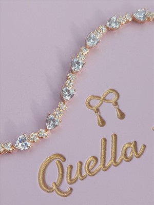 Quella Xuping Heart Baguette Gold Bileklik (Kalınlık: 4 Mm/uzunuk: 16-18 Cm)