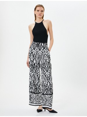 Koton Palazzo Pantolon Bol Paça Etnik Desenli Cepli