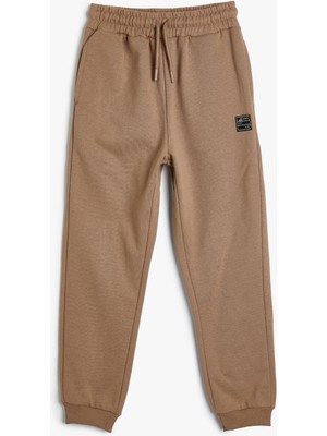 Koton Basic Jogger Eşofman Altı Beli Bağlamalı Cepli Şardonlu