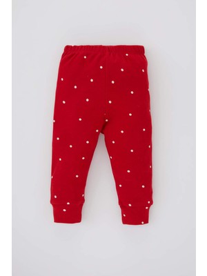 DeFacto Kız Bebek Snoopy Yılbaşı Temalı Uzun Kollu Pijama Takımı C2129A523WN
