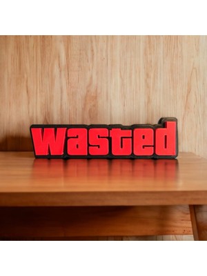 Internos Design Gta Temalı “wasted” Yazılı Dekorasyon Süs