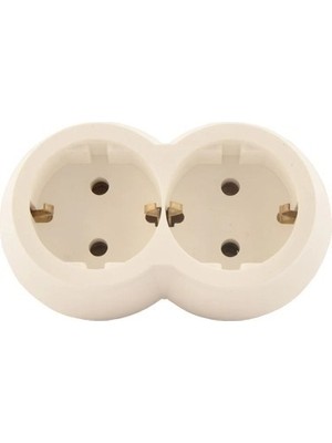 Ovivo Beyaz Golyat 2'li Priz