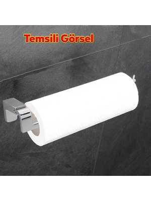 Badem10 Banyo Lavabo Mutfak Aparat Uzun Kağıt Havluluk Açık Kağıtlık 26 cm Metal Sağlam Krom