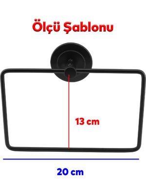 Badem10 Yapışkanlı Banyo Havluluk Bornoz Askısı Tutacağı Asacağı Asma Aparatı Metal Siyah Askılık Askılığı