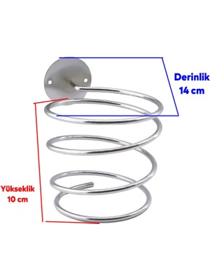 Badem10 Banyo Lavabo Kuaför Salonu Berber Fön Makina Asma Saç Kurutma Makinası Metal Aparat Askısı