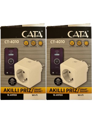 Cata CT-4010 Wifi Üzerinden Kontrol Edilebilen Akıllı Priz (2 Adet)
