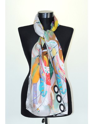 Nomads Felt  Ipek Fular | 32X160 cm | Kandinsky Dominant Curve | Nomads Felt