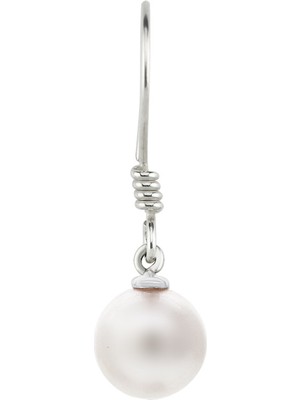 Altın Sepeti Gümüş Sallantı Inci Tek Küpe